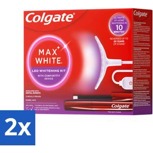 Colgate – Max White – LED Whitening Kit – 2-delig - Voordeelverpakking - 2 stuks