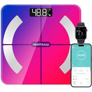Digitale Personenweegschaal met Lichaamsvet en Spiermassa - Bluetooth en App