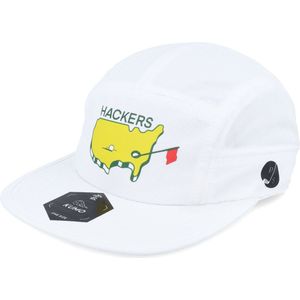 Hatstore- Hackers Golf Logo White 5-panel - Pins & Stripes Cap