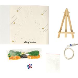 String Art Kerstboom met LED Lampjes