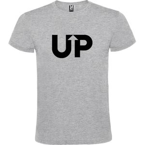 Grijs T-Shirt met “ Panic “ print Zwart  Size S