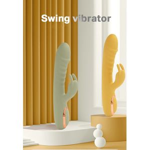 SIS Rabbit Vibrator - Swing Vibrator - G-spot en Clitoris Stimulatie - Voedselveilige siliconen - Waterdich
