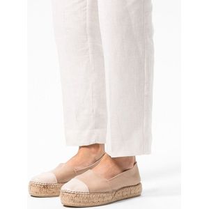 Manfield - Espadrilles - Wit - Plateauzool - 3 cm