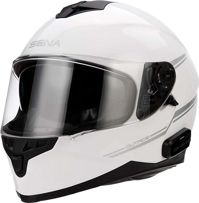 Sena - Outride - Helm - Wit - Integraalhelm met Ingebouwde Bluetooth