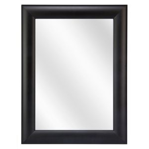 Spiegel met Ronde Houten Lijst - Zwart - 30x40 cm
