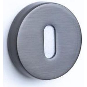 SAAR Systems rozet geborsteld gunmetal (zwart nikkel) geborsteld met sleutelgat -set van 2 st.