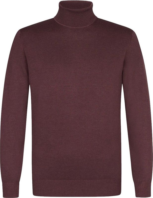 Michaelis - Slim Fit Coltrui - Donkerrood - Katoenmengsel