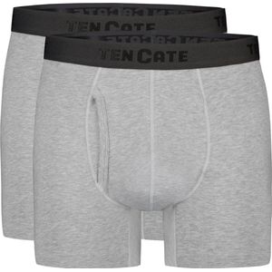Basics boxer met gulp light grey melee 2 pack voor Heren | Maat XL