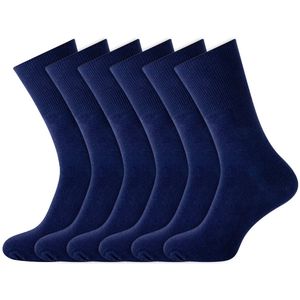 Katoenen sokken | Heren sokken | Merk: Basset | Kleur: Marine blauw | Maat 39 t/m 47 | 6 Paar