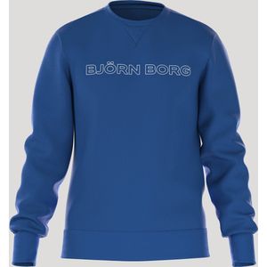 Björn Borg Essential 3 Crew Trui Heren - Maat S - Blauw - 60% Katoen