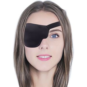 2 Stuks 3D-oogplekken - Rechteroog - Amblyopie Ooglapje - Klittenbandverstelling - Volwassenen en Kinderen - Oogmasker - Geschikt voor Amblyopietraining, Postoperatieve Herstelperiode, Diplopie, Fotofobie en Postoperatieve Vermoeidheid - Zwart