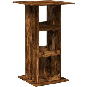 vidaXL Bartafel met opbergruimte 60x60x102 cm hout gerookt eikenkleur - Bartafel - Bartafels - Statafel - Statafeltje