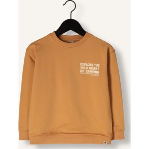 DAILY7 Oversized Sweater Backprint Truien & Vesten Jongens - Sweater - Hoodie - Vest- Camel - Maat 86