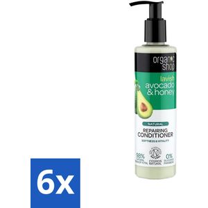 Organic Shop - Natural Repairing Conditioner - Avocado & Honey - 280 ml - Voordeelverpakking - 6 stuks