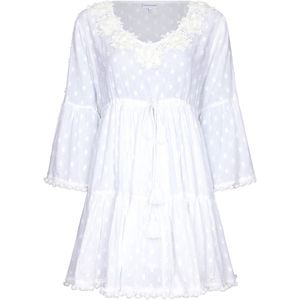 Dames Jurk Pastunette - Ibiza - Katoen - Wit - Maat 38