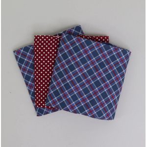 Heren zakdoeken 100% katoen, geruit en gestipt. 3 stuks per verpakking, Sophos Lifestyle