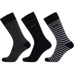 CR7 giftbox 3P sokken stripe zwart - 40-46