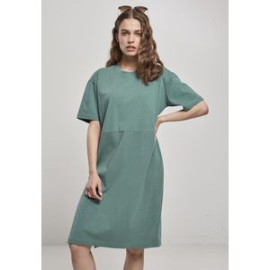 Urban Classics - Organic Oversized Slit Korte jurk - XL - Groen