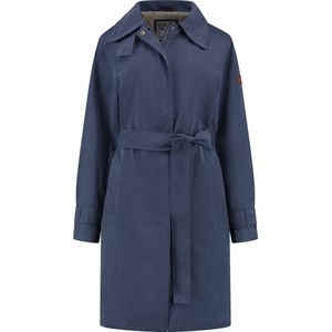 MGO Pippa Dames Trenchcoat - Lange jas vrouwen - Wind- en Waterdicht - Blauw - Maat L