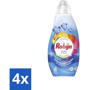 Robijn - Klein & Krachtig Classics Color Morgenfris - Vloeibaar Wasmiddel - 19 Wasbeurten - Voordeelverpakking - 4 stuks