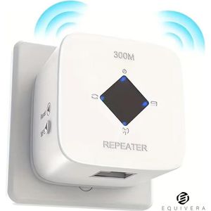 Equivera Wifiversterker Stopcontact - Wifi Versterker - Wifi Stopcontact - Stopcontact