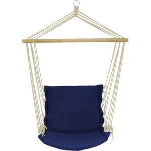 Marineblauwe hangmat/schommel - Braziliaanse hangstoel 60x120x130 cm