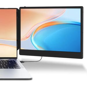 Alpha Pro Dual Portable Monitor 14 Inch Full HD USB-C - Inclusief Draagtas - Plug en Play - Draagbare monitor - Draagbaar scherm - USB Monitor