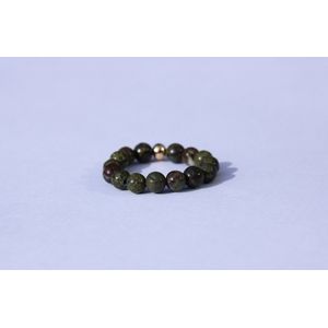 Bixorp Gems Edelsteen Ring van Unakiet - 4mm Kralen Ring - Cadeau voor haar