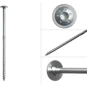 Wovar Tellerkopschroeven Verzinkt 8.0 x 180 mm Torx | Doos 50 Stuks