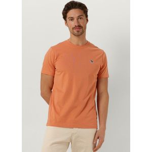 Paul Smith Mens Slim Fit Ss Tshirt Zebra Badge Polo's & T-shirts Heren - Polo shirt - Oranje - Maat XXL