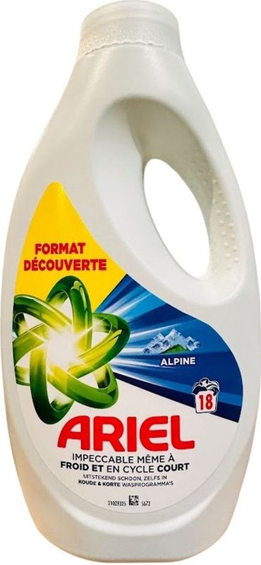 Ariel - Vloeibaar Wasmiddel - Alpine Color - 810 ml - 18 Wasbeurten