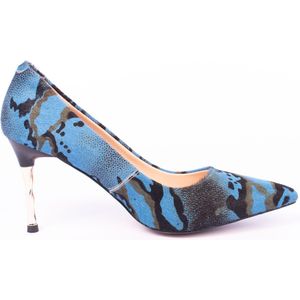 Zerba - Dames Pumps - Maat 41 - Blauw Leer - Arentino