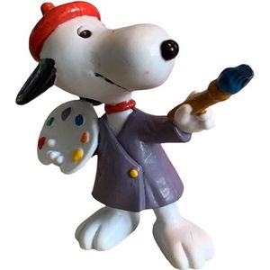 Peanuts - snoopy de schilder - speelfiguur - 6 cm - schleich.