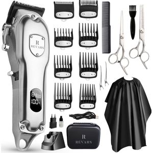 Revahs ClipperOne Pro - Professionele Draadloze Tondeuse - Baardtrimmer - Hoofdhaar Mannen - Hair Clipper en Haartrimmer - Tondeuse Cheveux - 7200 rpm - Keramisch