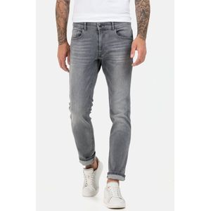 camel active Slim Fit Jeans met stretch - Maat menswear-35/34 - Licht grijs