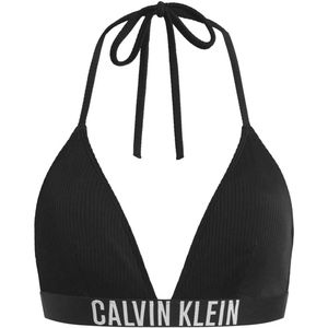 Halterbikini - Logoprint - Zonder Beugel - Rechte Zoom - Met Textuur