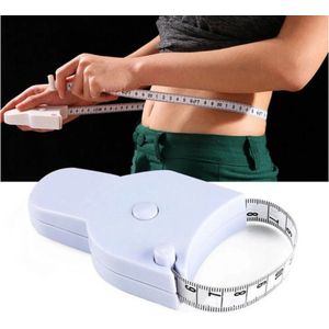 Omtrekmeter - Meetlint lichaam - Omvang Meetlint - Body Mass Tape - WIT