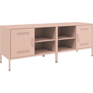 vidaXL - Tv-meubelen - 2 - st - 68x39x50,5 - cm - staal - roze