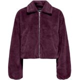 Only - Onldana Life Faux Fur Jacket - Damesjas - Mauve Wine - Regular Fit