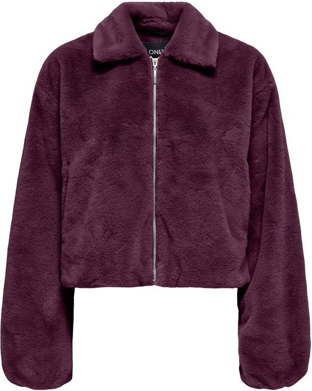 Only - Onldana Life Faux Fur Jacket - Damesjas - Mauve Wine - Regular Fit