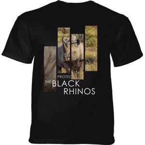 T-shirt Protect Black Rhino Split Portrait Black S