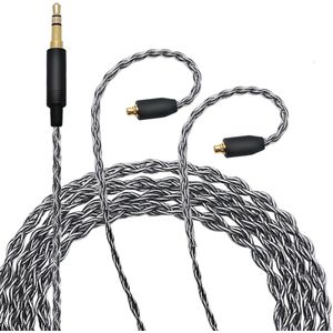 Brenzoos - Vervangingskabel voor Hoofdtelefoon 3,5 mm naar Dubbel 2,5 mm - 4 kernen - 39 ft - Hifiman Compatibel