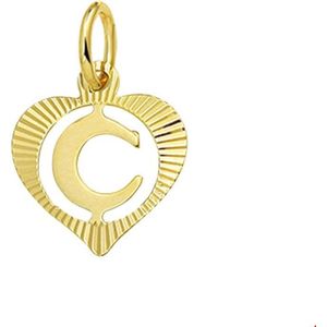 Huiscollectie Bedel Hart Letter C Goud