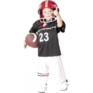 Fiestas Guirca Verkleedpak Quarterback Jongens Zwart Mt 5-6 Jaar