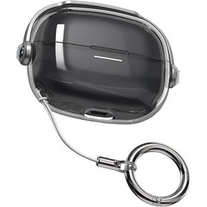 Transparante zwarte beschermhoes compatibel met Redmi Buds 6 Pro, stootvast en ultradun