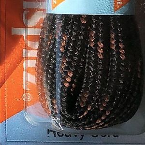 4.5 mm x 150 cm - Rond Zwart / lichtbruin - loopschoen veter