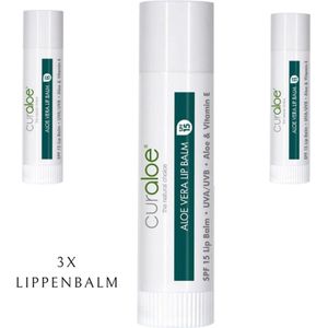Curaloe Lippenbalsem 3 stuks spf 15