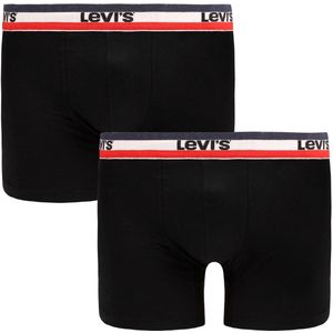 Levi's - Brief Boxershorts 2-Pack Zwart - Heren - Maat M - Body-fit
