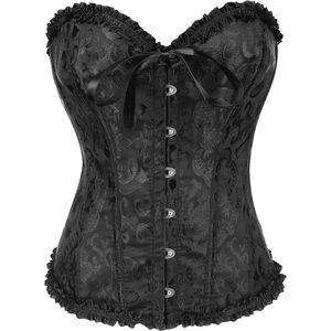 Zwarte Onderbust Corset Top voor Vrouwen - Sexy Aesthetische Lacing Bustier (XS-6XL)