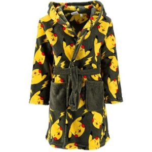 Pokémon Badjas - Grijs/Groen met Geel - Pokemon - Ochtendjas - Maat 110